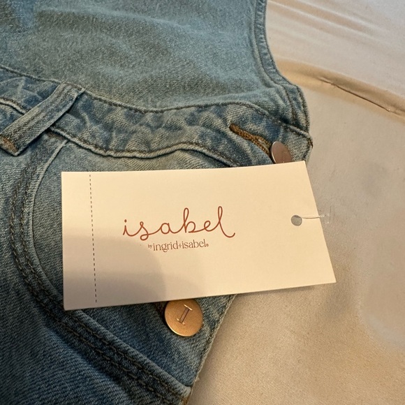 Isabel Maternity by Ingrid & Isabel Denim Overalls Size 12 NWT - Picture 7 of 10